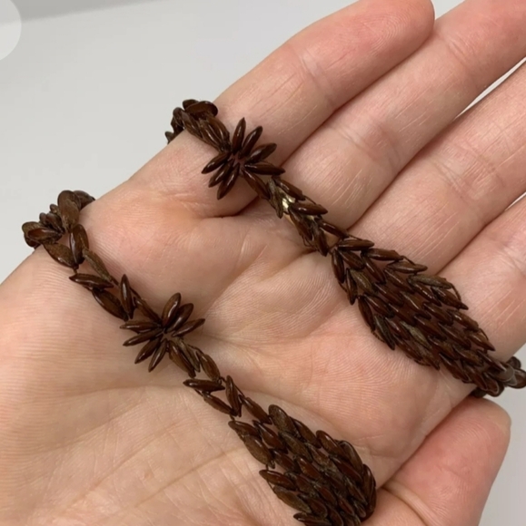 Vintage Hawaiian Natural Koa Seed Necklace 50 Long New /WTag Priced By Each - Picture 5 of 10